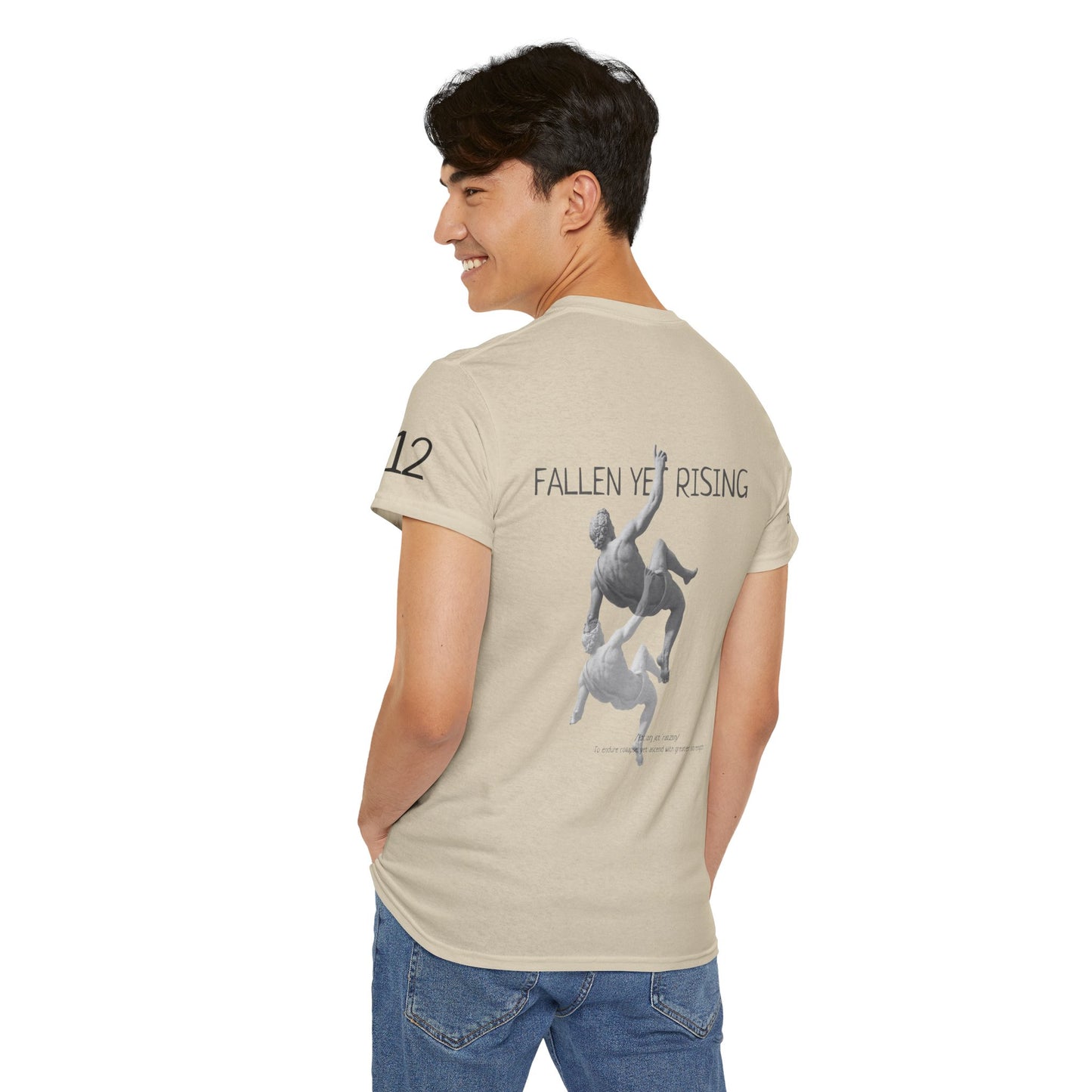 Falling Apollo Statue Graphic Heavy Tee