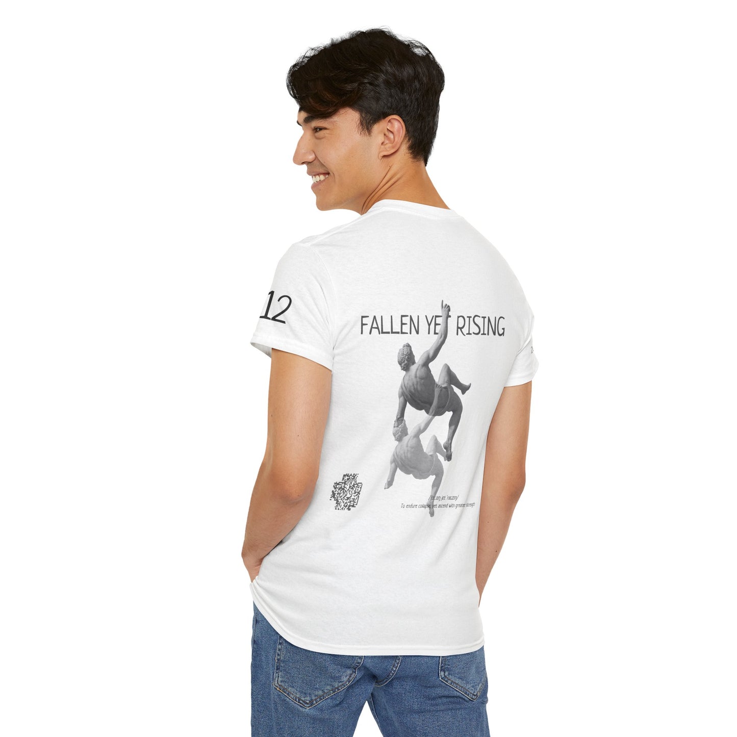 Falling Apollo Statue Graphic Heavy Tee