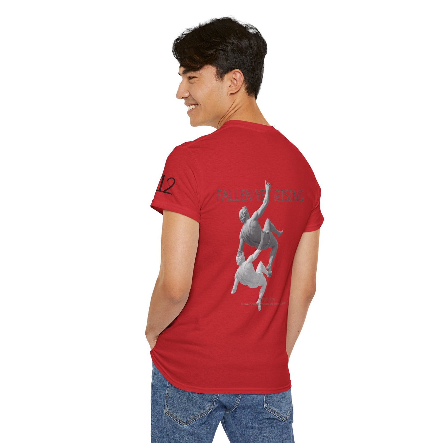 Falling Apollo Statue Graphic Heavy Tee