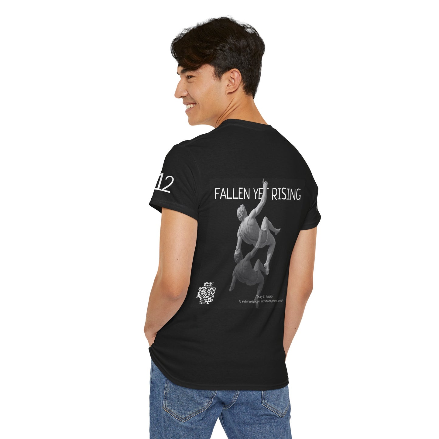 Falling Apollo Statue Graphic Heavy Tee